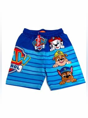 Boys Paw Patrol Chase Marshall Rubble UPF 50+ Boys Swim Shorts NWT 5/6